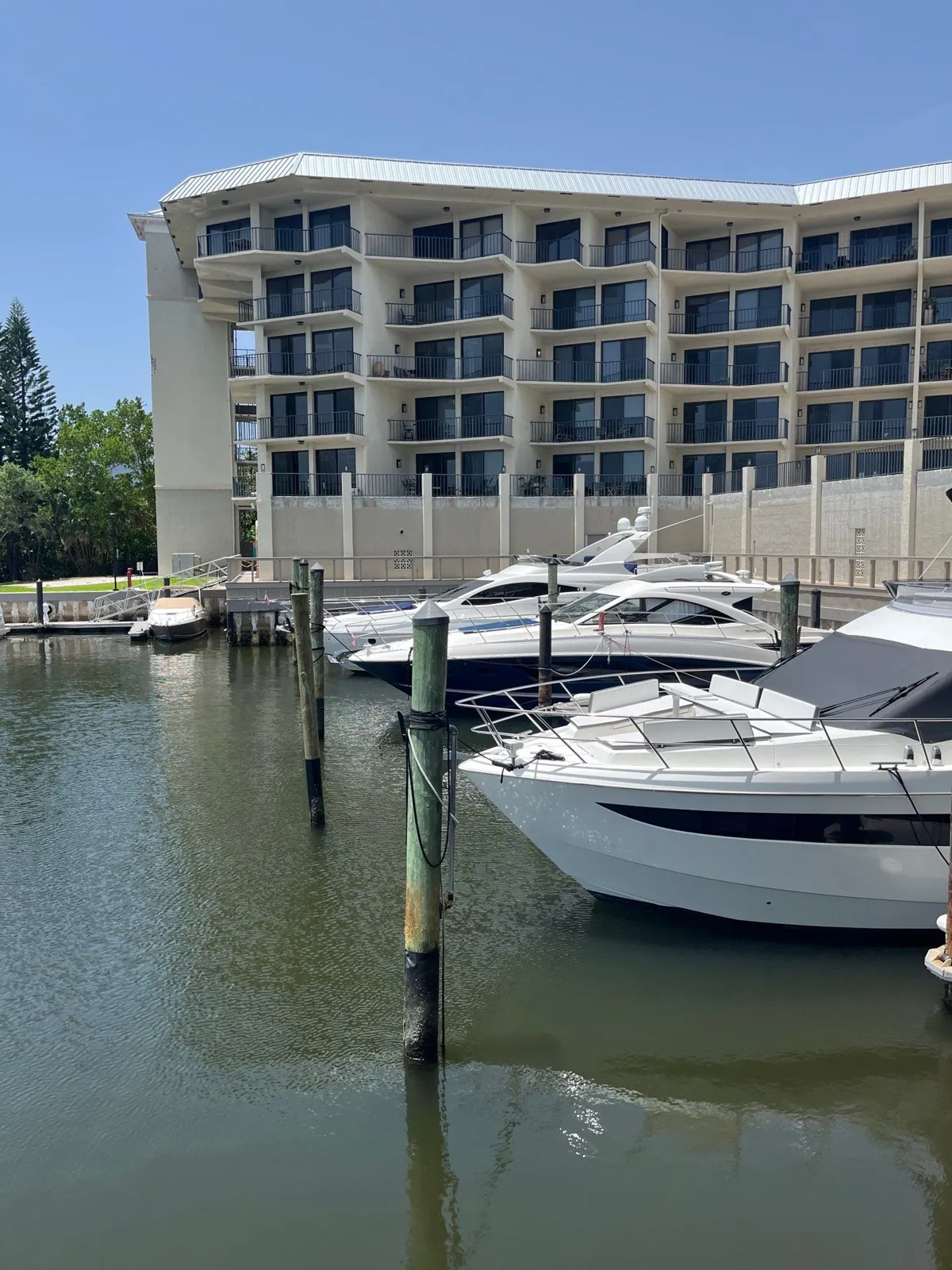Boats docked at Delray Harbor Club
