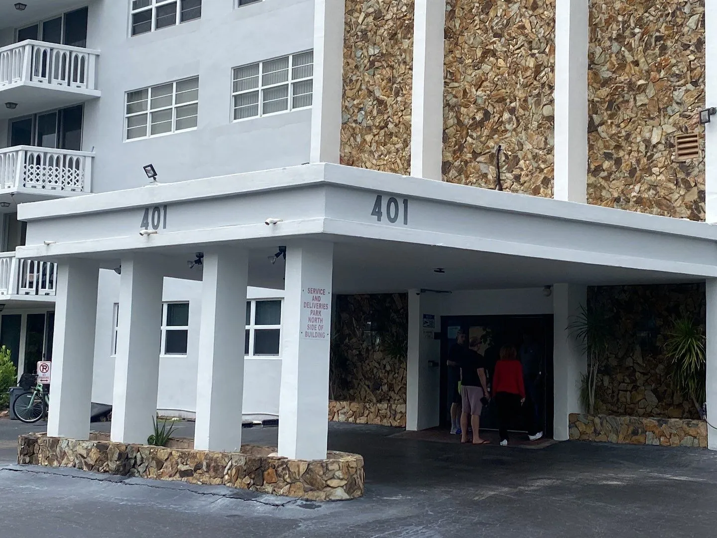 Hallandale Towers entrance canopy