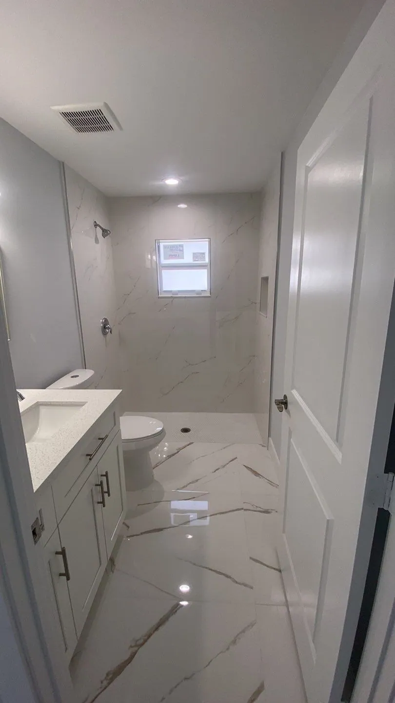 Finished bathroom in an MTD Homes build