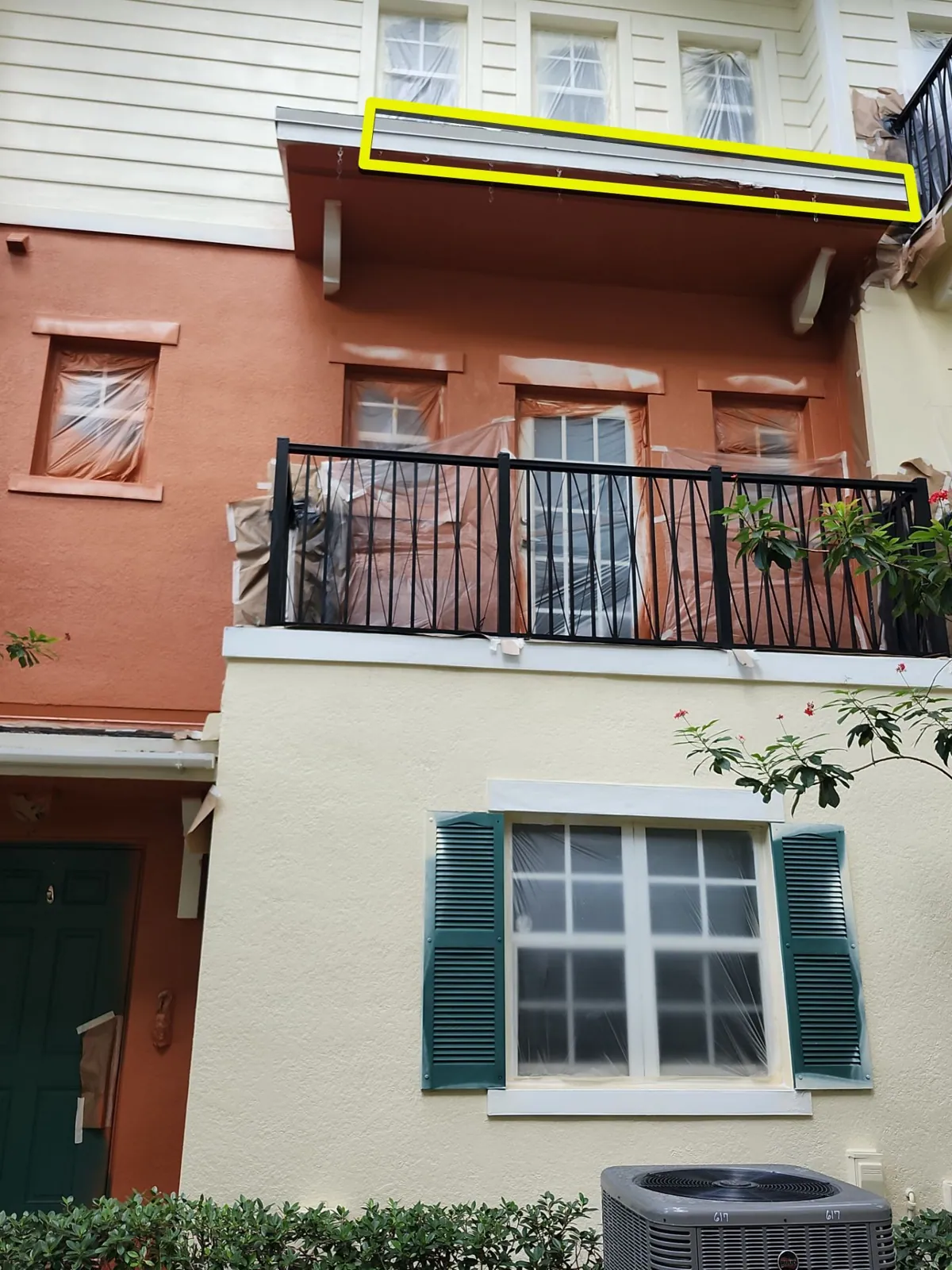 Balcony at Orchid Grove after painting